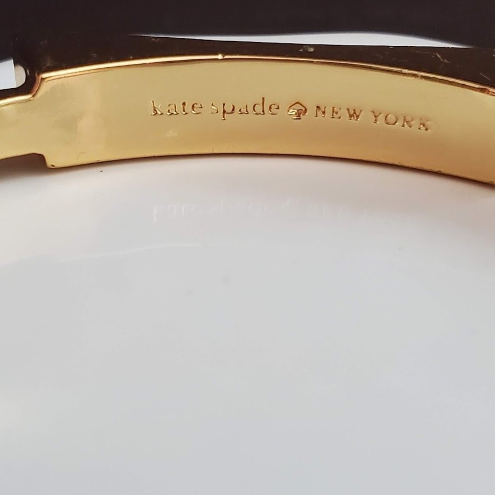 Kate Spade Understated Elegance Cuff Bracelet Mother of Pearl Gold Plate - Picture 6 of 8